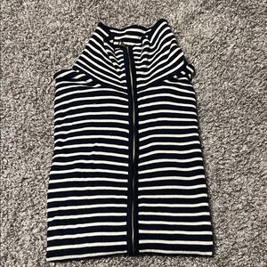 Talbots Navy and White Striped Sweater